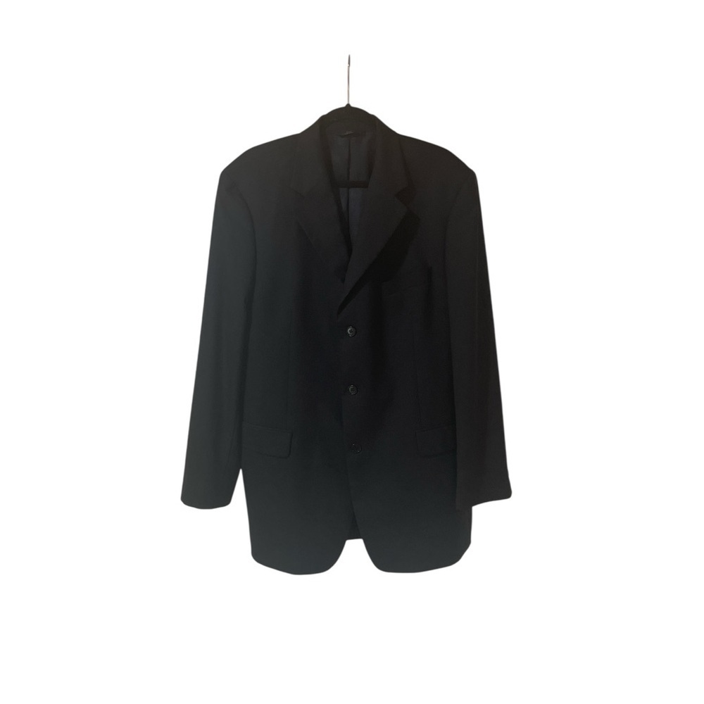 Brooks Brothers 346 Blazer Jacket Coat 44L Wool Black Stretch 3 Button Classic